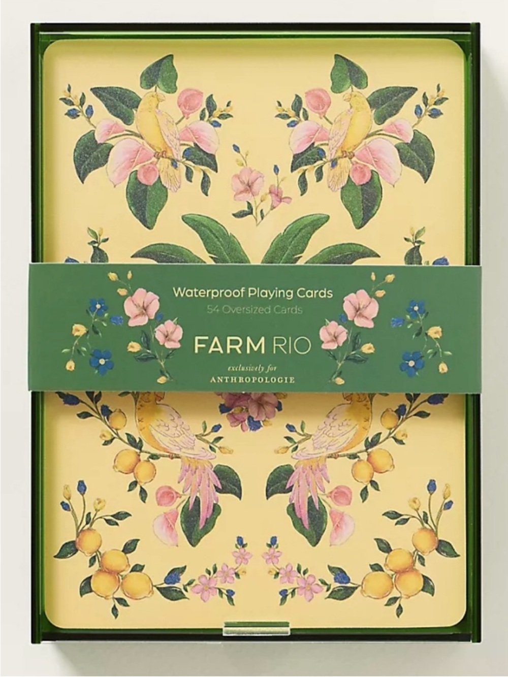 New! NWT Farm Rio x Anthropologie Waterproof Playing Cards